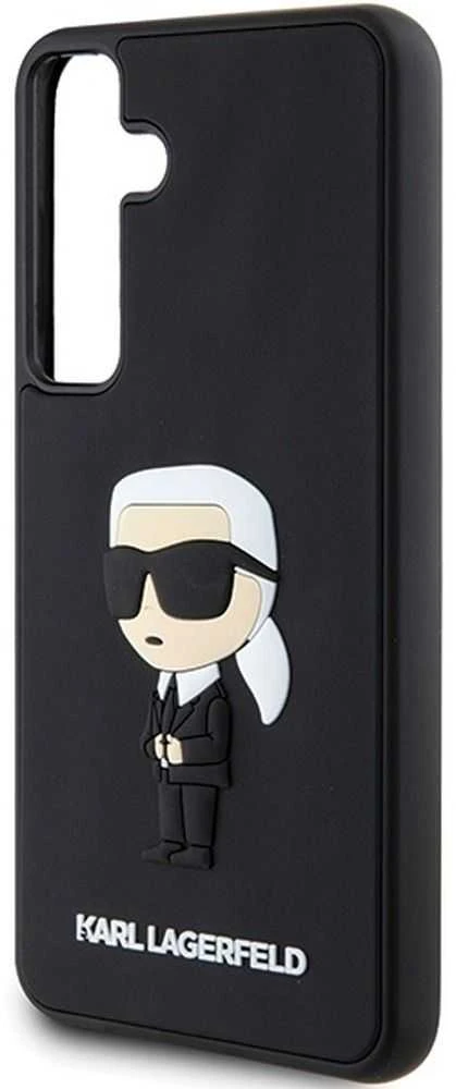 Karl Lagerfeld KLHCS24M3DRKINK S24+ S926 juodos spalvos kietas dėklas 3D Rubber Ikonik