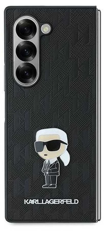 Dėklas Karl Lagerfeld KLHCZFD6SAPKINPKK Z Fold6F956 juodos spalvos Saffiano Ikonik Pin