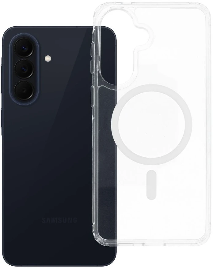 Dėklas Korpusas Samsung A57 Forcell F-Protect Clear Hybrid Premium, suderinamas su MagSafe, skaidrus 0INT
