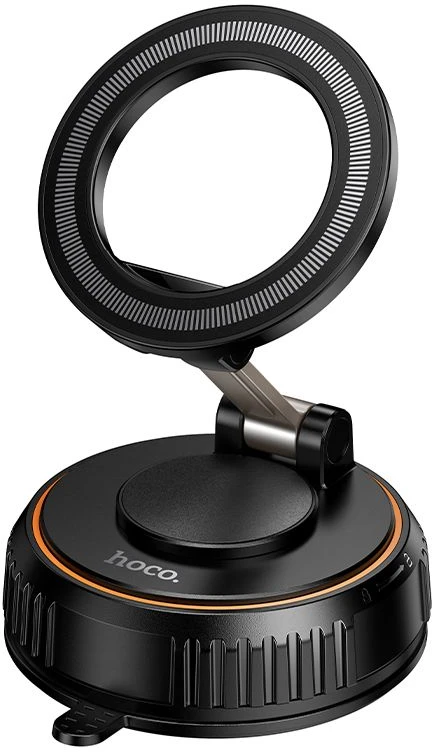 Car phone holder compatible with MagSafe with suction cup Hoco H105 juodas