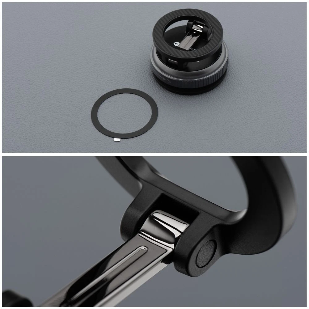 FORCELL Magic Mag magnetinis siurbtukas telefono laikiklis, suderinamas su MagSafe juodas