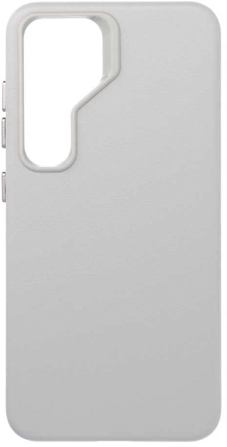 Oem LEATHER MAG COVER dėklas, suderinamas su MagSafe, skirtas SAMSUNG S25 pilkas