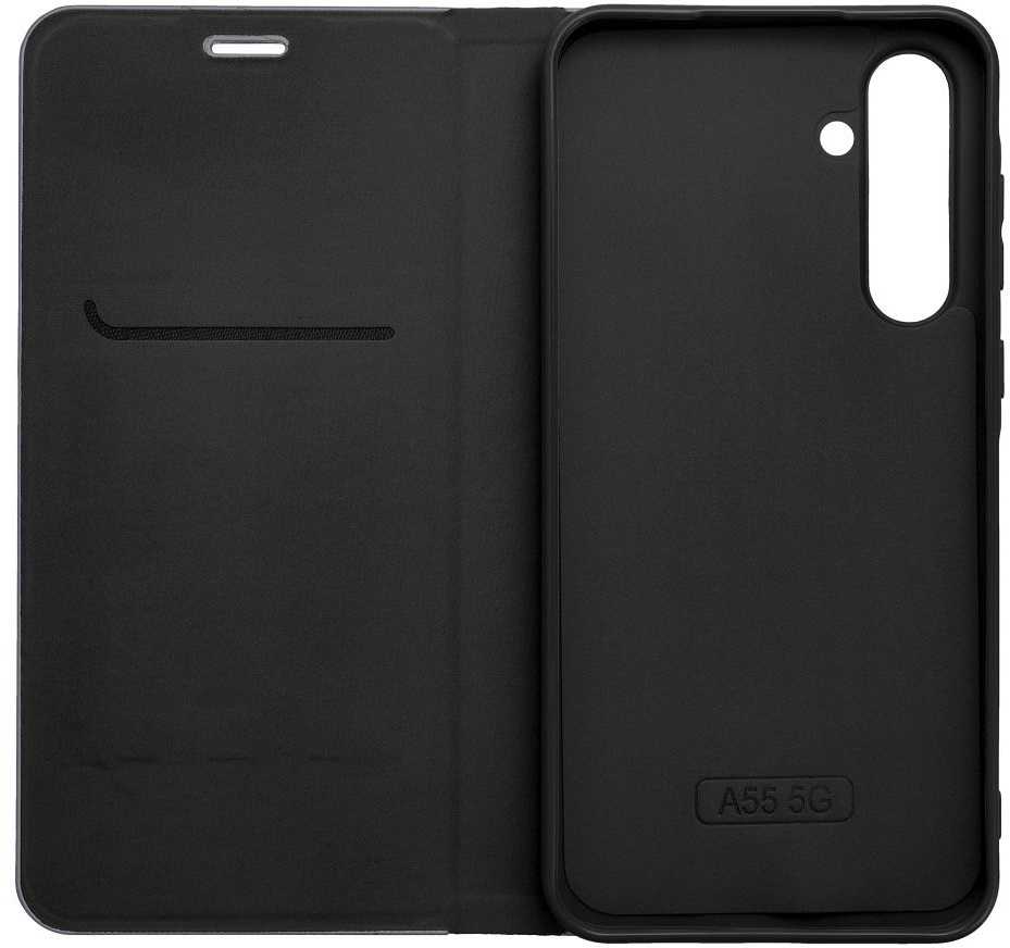 Oem Dėklas su klapką na Samsung S26 Luna Book Carbon juoda