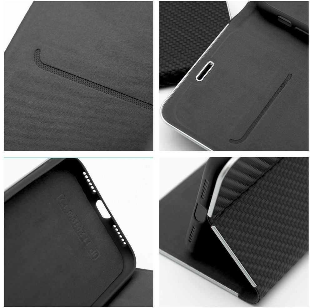 Oem Dėklas su klapką na Samsung S26 Luna Book Carbon juoda