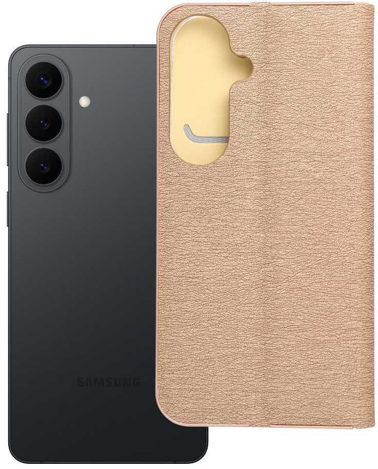 Oem Dėklas su klapką na Samsung S26 Luna Book Gold auksinė