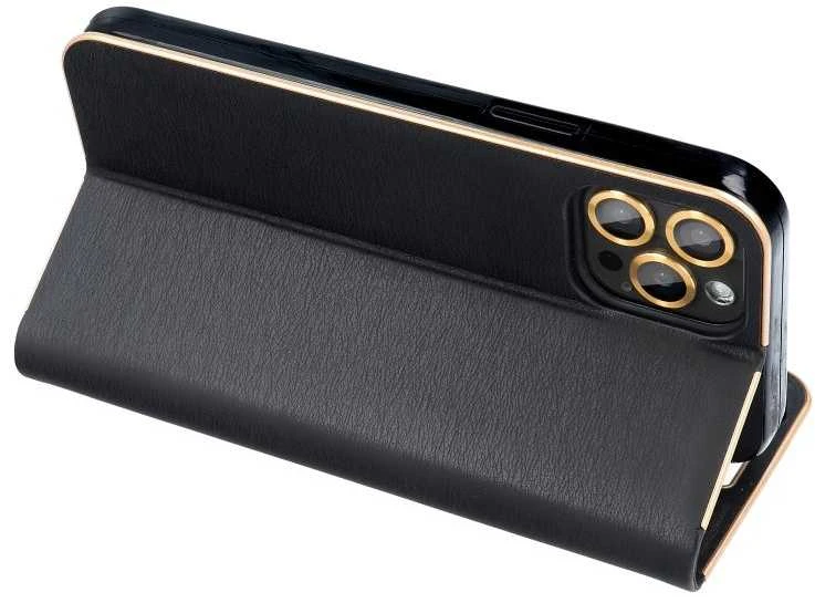 Oem Dėklas su klapką na Xiaomi Redmi NOTE 15 PRO 5G Luna Book Gold juoda