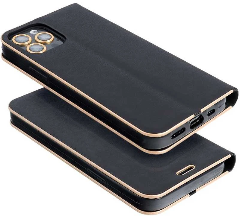 Oem Dėklas su klapką na Xiaomi Redmi NOTE 15 PRO PLUS 5G Luna Book Gold juoda