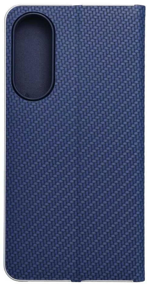 Dėklas Oem LUNA Book Carbon skirtas Samsung Galaxy S25 Edge mėlynos spalvos
