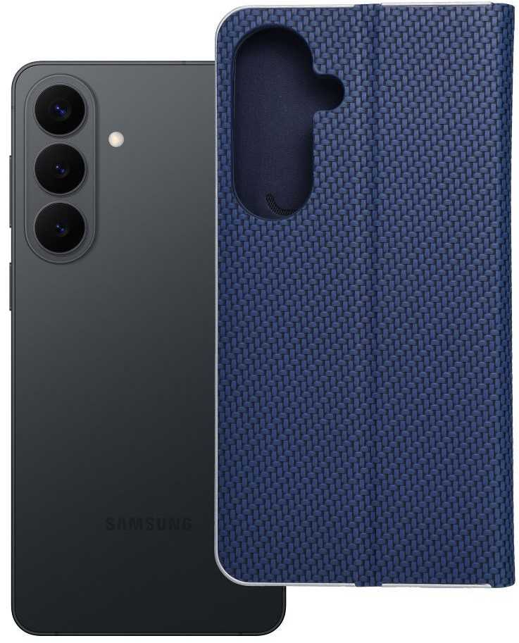 Oem Dėklas su klapką na Samsung S26 PLUS Luna Book Carbon mėlyna