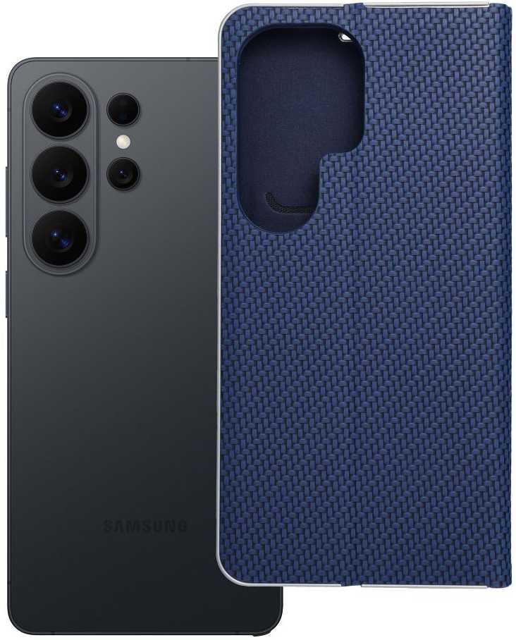 Oem Dėklas su klapką na Samsung S26 ULTRA Luna Book Carbon mėlyna