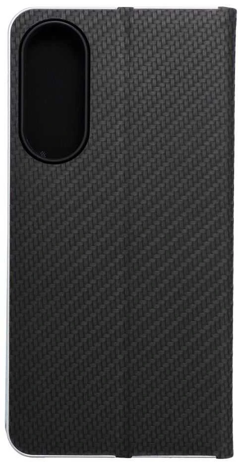 Dėklas Oem LUNA Book Carbon skirtas Samsung Galaxy S25 Edge juodos spalvos