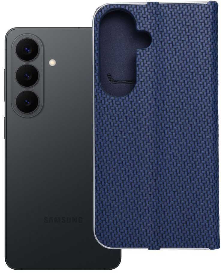 Oem Dėklas su klapką na Samsung S26 Luna Book Carbon mėlyna