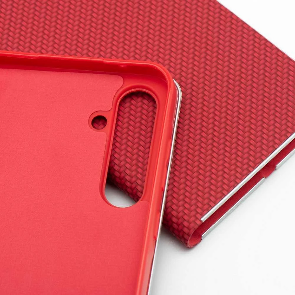 Oem Dėklas su klapką na Xiaomi Redmi NOTE 15 5G Luna Book Carbon raudona