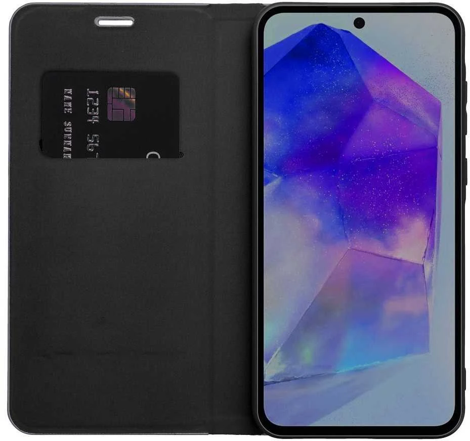 Oem Dėklas su klapką na Xiaomi Redmi NOTE 15 PRO 5G Luna Book Carbon juoda