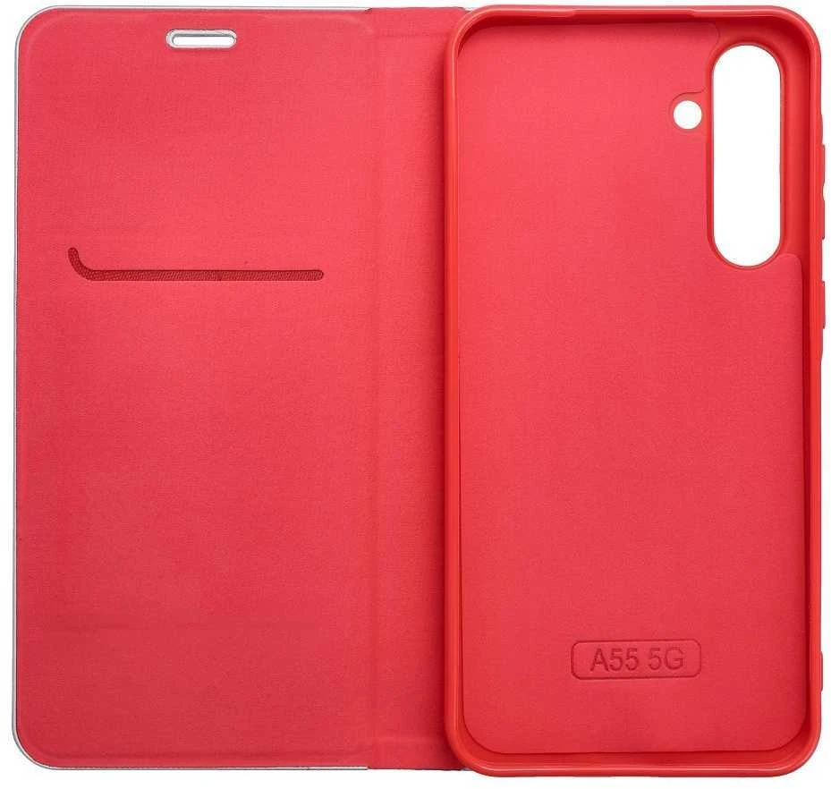 Oem Dėklas su klapką na Xiaomi Redmi NOTE 15 5G Luna Book Carbon raudona