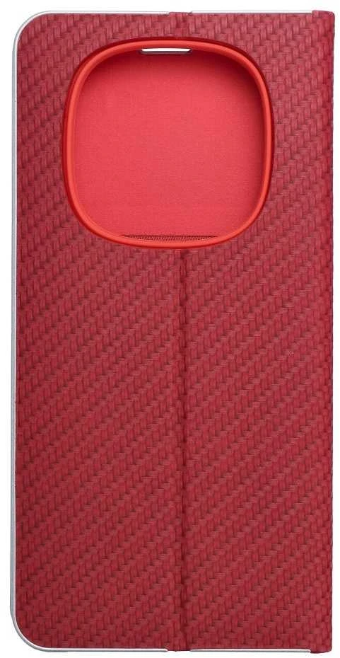 Dėklas Oem LUNA Book Carbon skirtas Xiaomi Redmi Note 14 Pro 4G red