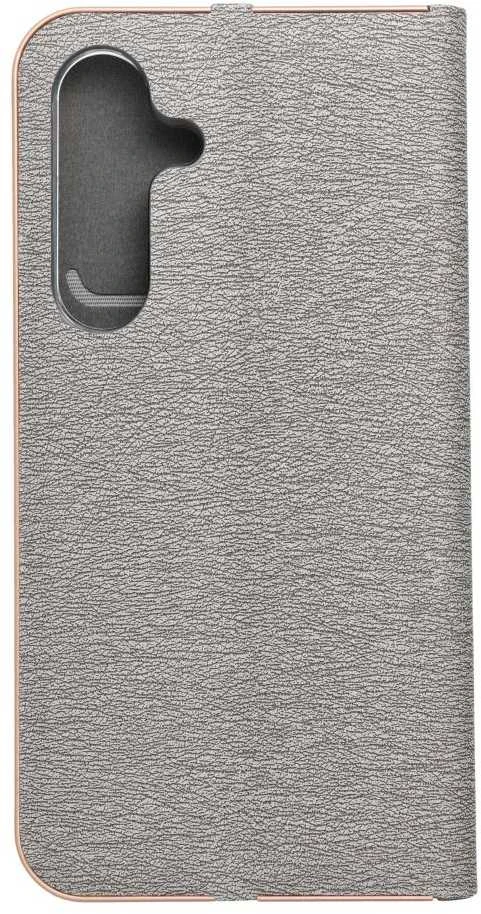 Dėklas Oem LUNA Book Gold skirtas Samsung Galaxy S25 sidabro spalvos