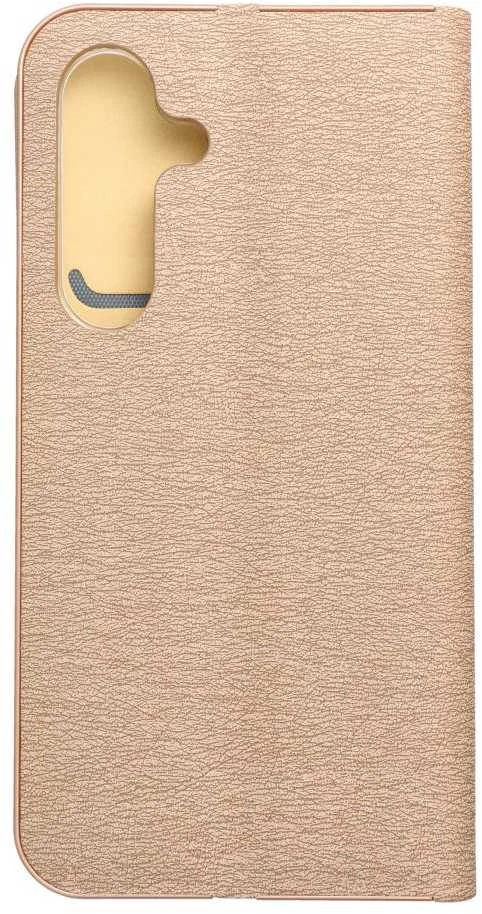 Dėklas Oem LUNA Book Gold skirtas Samsung Galaxy S25 aukso spalvos