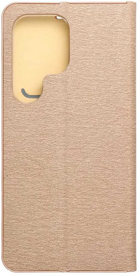 Dėklas Oem LUNA Book Gold skirtas Samsung Galaxy S25 Ultra aukso spalvos