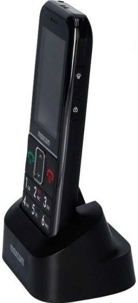 „Maxcom Comfort MM735“ su įkrovimo stotele + SOS apyranke juodos spalvos