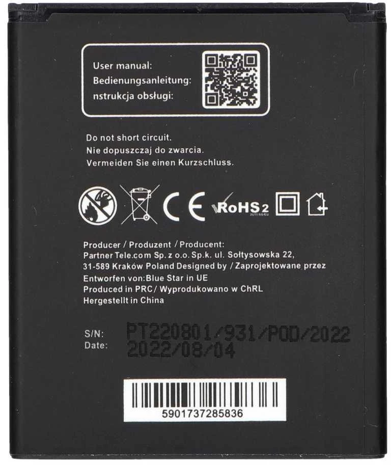 BlueStar Blue Star Mėlynas STAR baterija, skirta SAMSUNG I8160 Galaxy Ace 2 / S7562 Duos / S7560 Galaxy Trend / S7580 Trend Plus 1350 mAh