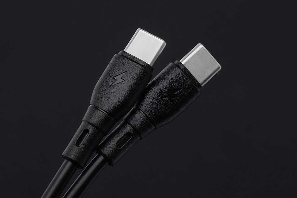 BlueStar USB A į USB C laidas Blue Star 3A 60W ECO 1 m PJ68-25-3 juodas