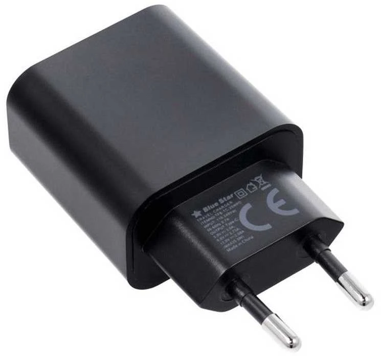 BlueStar Įkroviklis Blue Star (TFB-TC-25W) + "USB-C (Type-C) to "USB-C (Type-C)" (1xUSB-C 25W) juodas