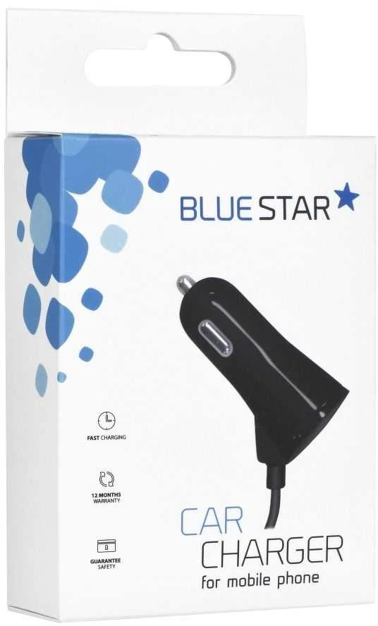 Partner Telecom Universalus automobilinis įkroviklis su USB Type - C laidu ir USB 3A Blue Star prievadu