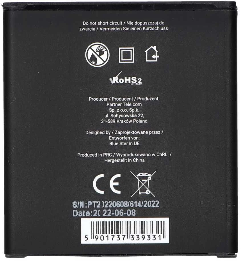 BlueStar Blue Star Mėlynas STAR PREMIUM baterija, skirta SAMSUNG Xcover 3 G388 2500 mAh