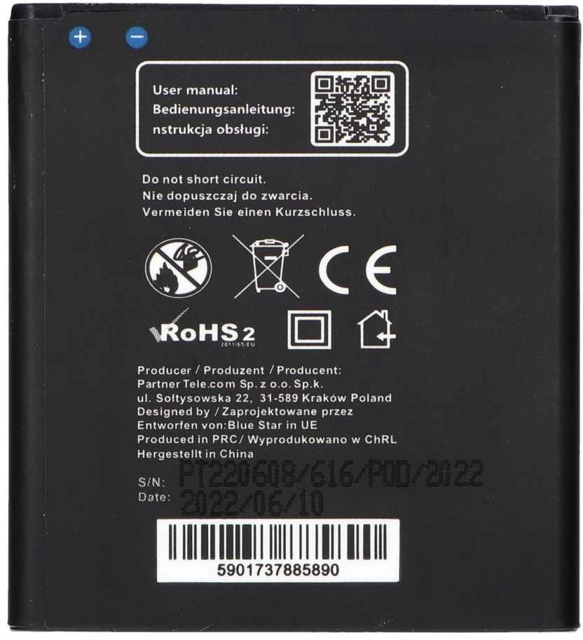 BlueStar Blue Star Mėlynas STAR PREMIUM baterija, skirta SAMSUNG Core Prime G3608 G3606 G3609 1700 mAh