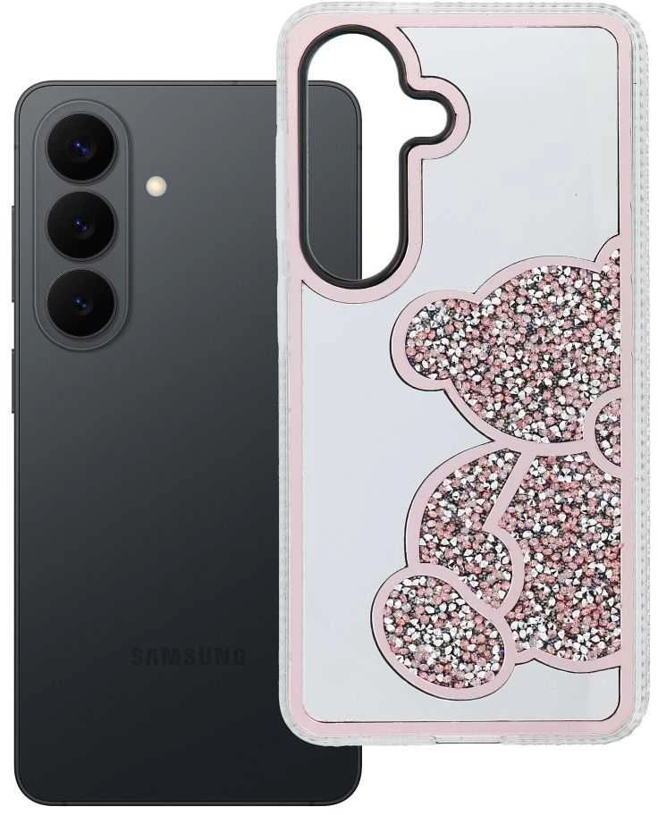 Oem MEŠKIUKO DĖKLAS SAMSUNG S26 rožinis