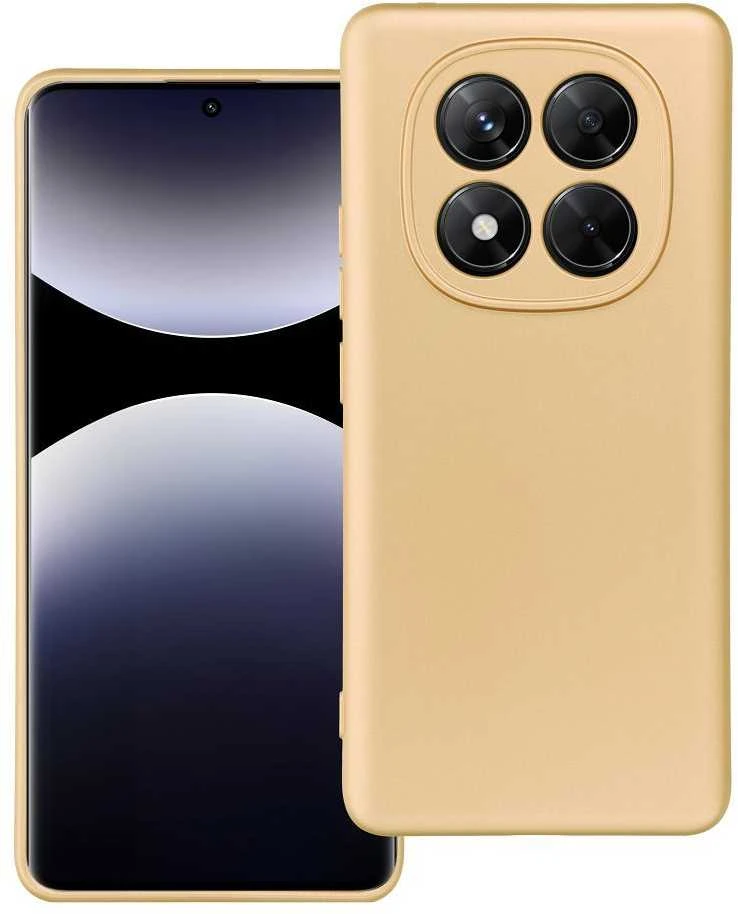 Oem METALLIC Dėklas skirtas Xiaomi Redmi Note 14 Pro 5G aukso spalvos