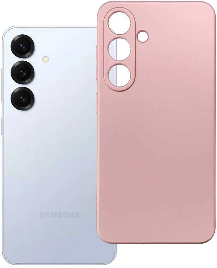 Oem METALLIC Dėklas skirtas Samsung Galaxy S25 rožinės spalvos