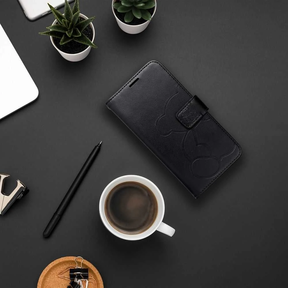Oem MEZZO Book dėklas skirtas Samsung Galaxy A36 5G teddy bear juodos spalvos