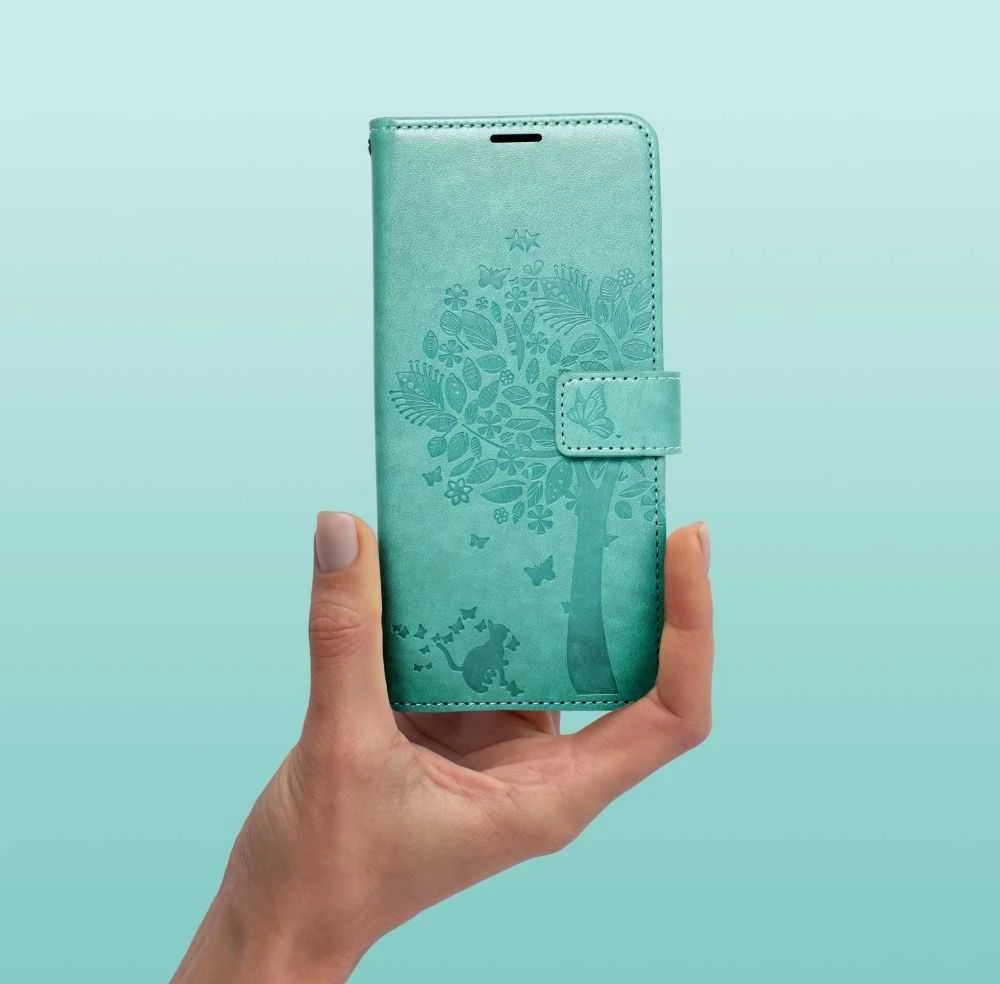 Oem MEZZO atverčiamas dėklas, skirtas SAMSUNG A17, medžio žalios spalvos