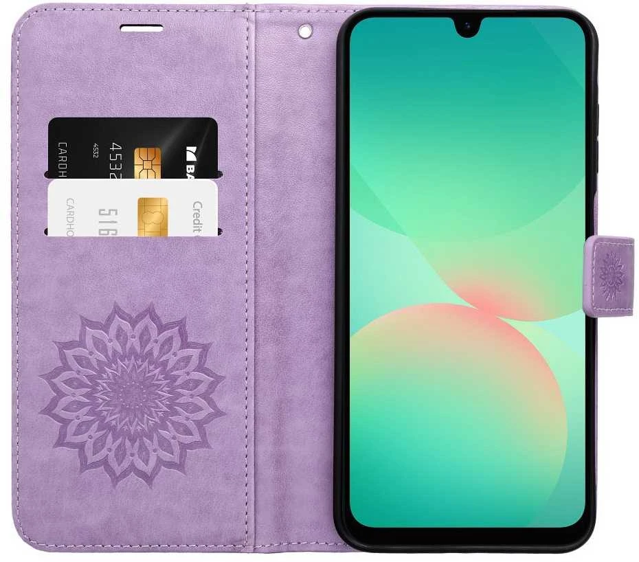 Oem MEZZO atverčiamas dėklas XIAOMI Redmi Note 14 5G mandala violetinis