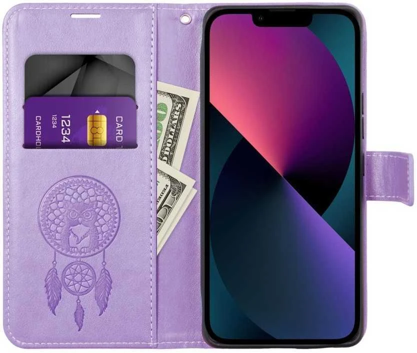 Oem Atverčiamas dėklas Xiaomi Redmi NOTE 15 PRO 5G Mezzo Book sapnų gaudyklė violetinė