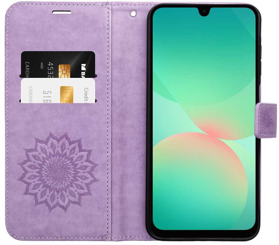 Oem Dėklas su klapką na Xiaomi Redmi NOTE 15 PRO 5G Mezzo Book mandala violetinė