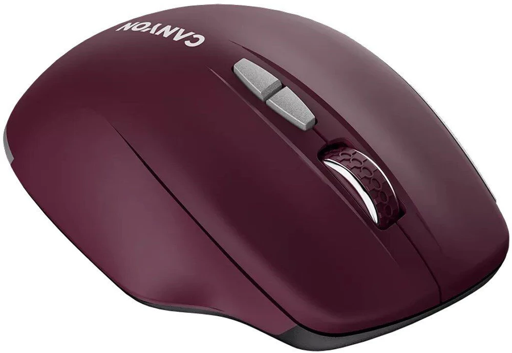 CANYON pelė MW-21 BlueLED 7 mygtukų belaidė bordo raudona