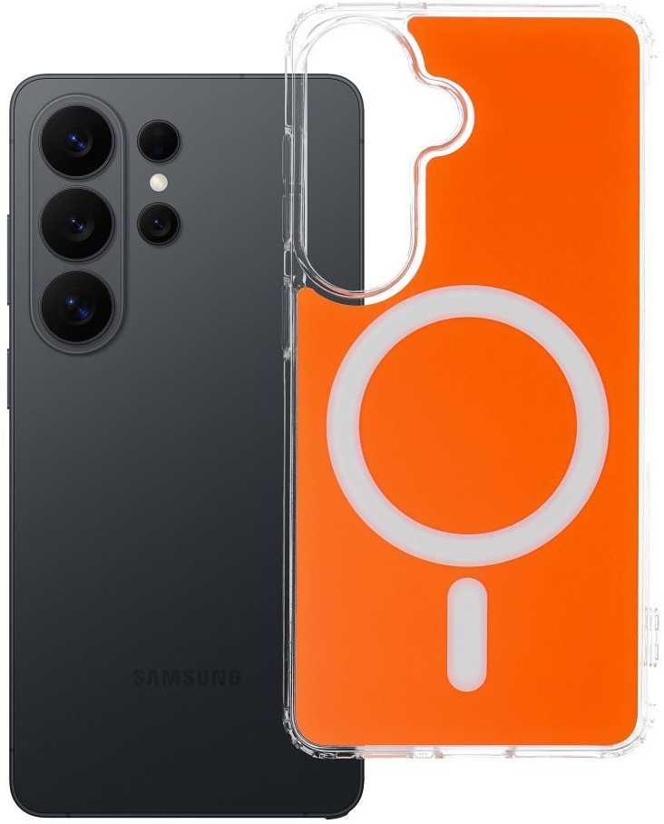 Oem Oranžinis Dėklas na Samsung S26 Clear Fusion Mag Cover zgodne su MagSafe hermes oranžinis