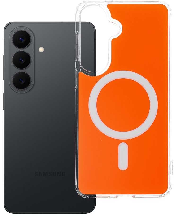 Oem Oranžinis Dėklas na Samsung S26 PLUS Clear Fusion Mag Cover zgodne su MagSafe hermes oranžinis