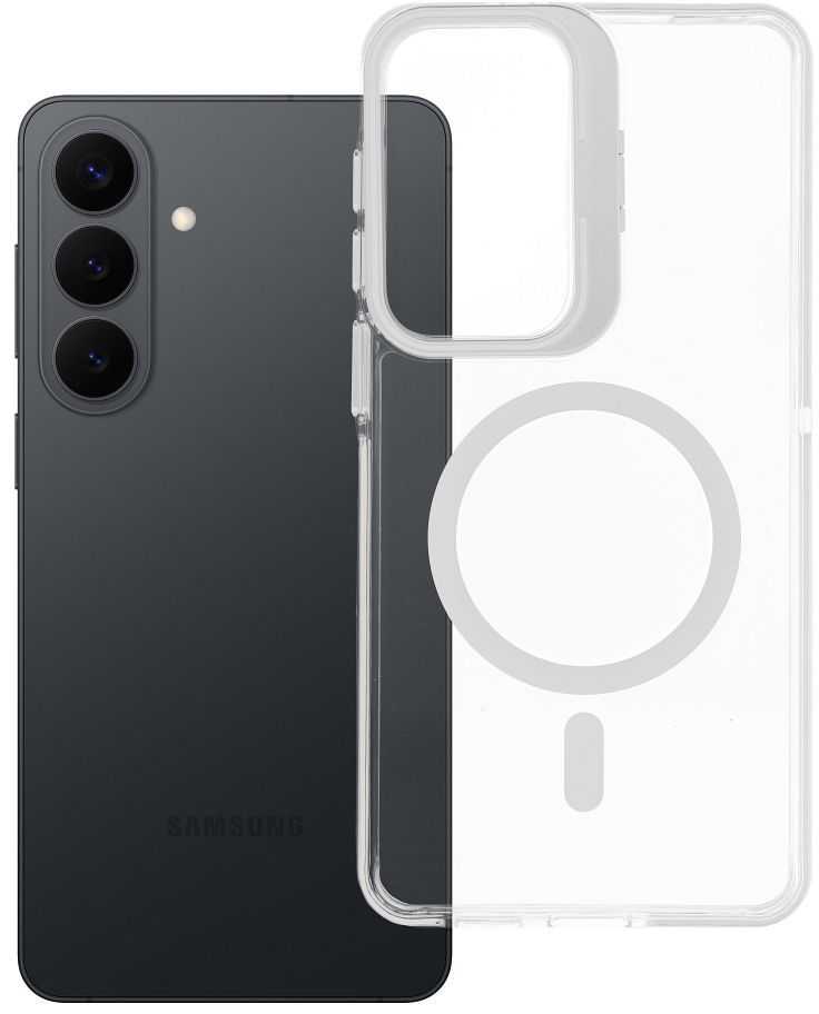 Oem Dėklas na Samsung S26 PLUS Lens Mag Cover zgodne su MagSafe balta