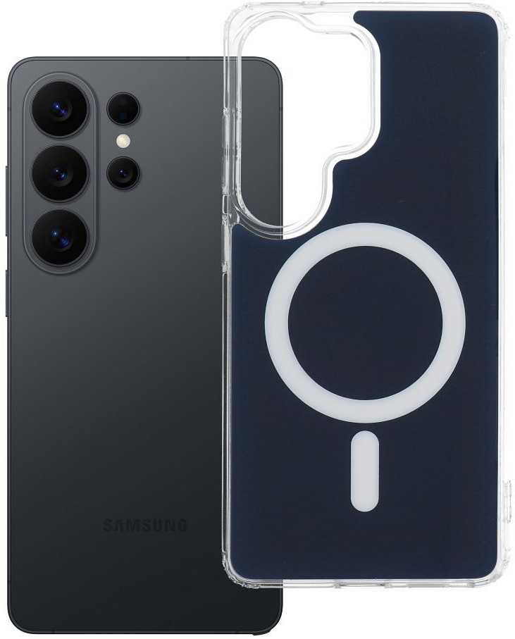 Oem „Samsung S26 ULTRA Clear Fusion Mag“ dėklas, suderinamas su „MagSafe“, tamsiai mėlynas