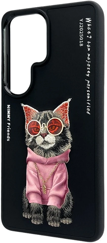 Nimmy F5ca5 Šaunus katės dėklas, skirtas „Samsung Galaxy S26 Ultra“, juodas