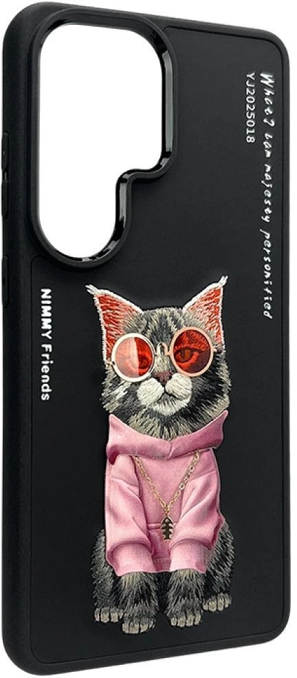 Nimmy F5ca5 Šaunus katės dėklas, skirtas „Samsung Galaxy S26 Ultra“, juodas