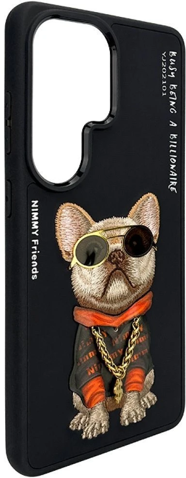 Dėklas Nimmy Glasses Cool Dog for Samsung Galaxy S26 Ultra juodas