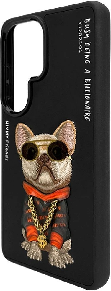 Dėklas Nimmy Glasses Cool Dog for Samsung Galaxy S26 Ultra juodas