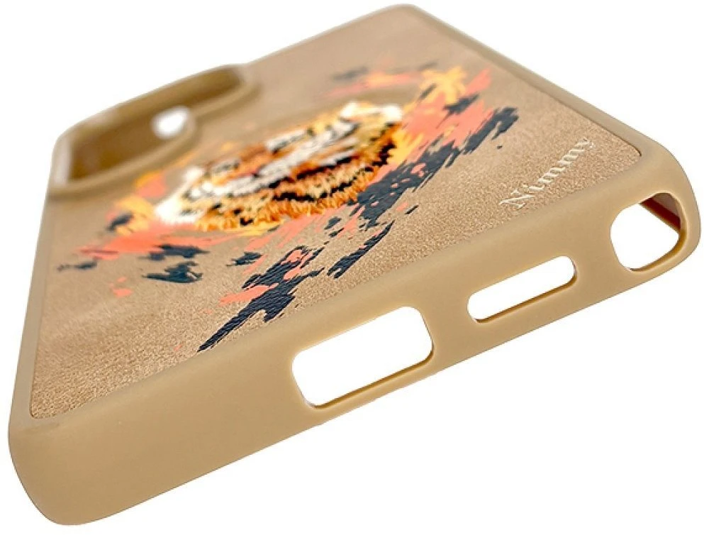 Nimmy „Tiger MagSafe“ dėklas, skirtas „Samsung Galaxy S26 Ultra“, šviesiai rudas
