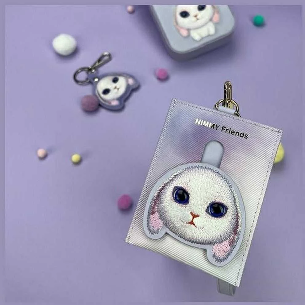 Dėklas Nimmy card wallet violetinės spalvos Big Eyed Pet 2.0 Rabbit