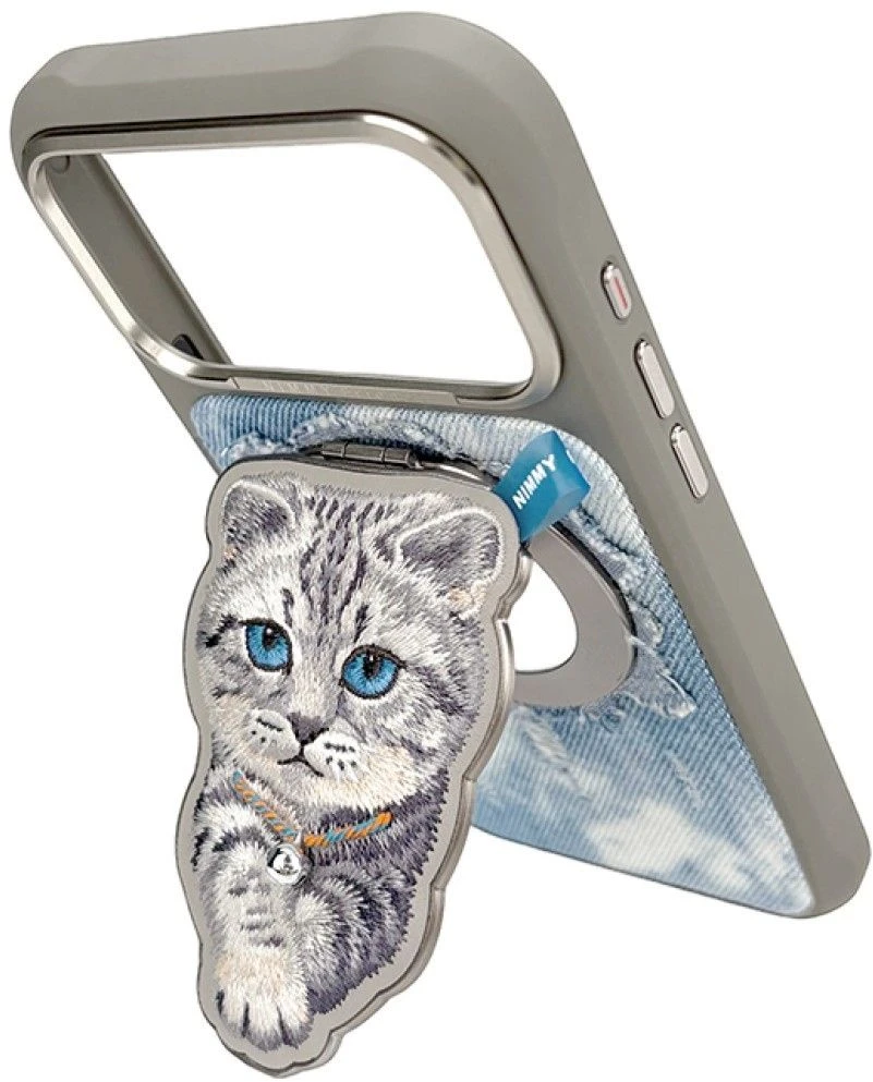 NIMMY magnetic hanger DENIM FASHION BRITISH SHORTHAIR CAT pilkas